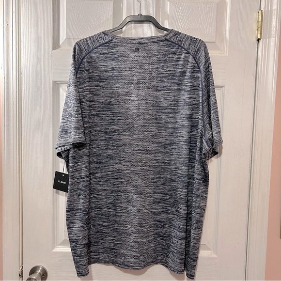 01. ALGO XXL Blue Eric Jacquard Training Vee Shirt Performance Stitch Fix - Picture 2 of 5